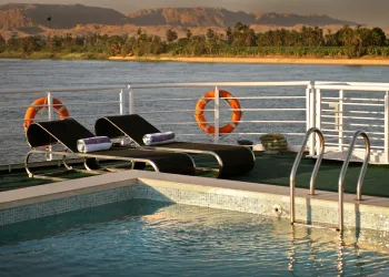 Sun deck of the M/S Le Fayan Nile Cruise Nile cruise